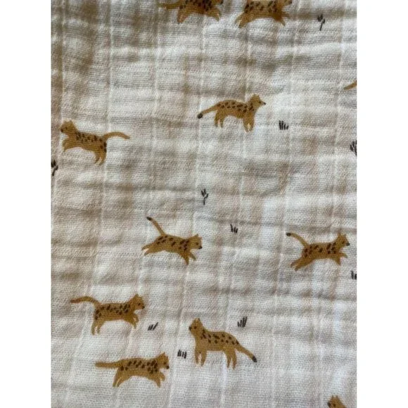 Main Sauvage Muslin Swaddle Blanket Savannah Print - Picture 2 of 4
